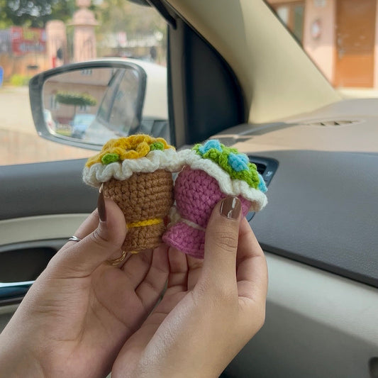 Flower bouquet keychain