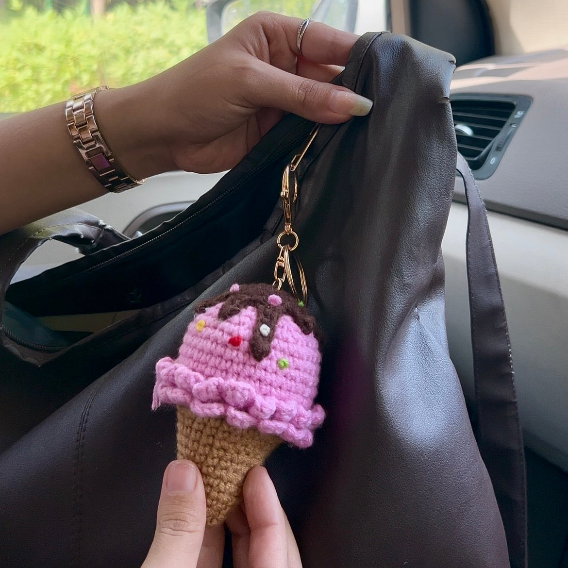 Ice cream keychain
