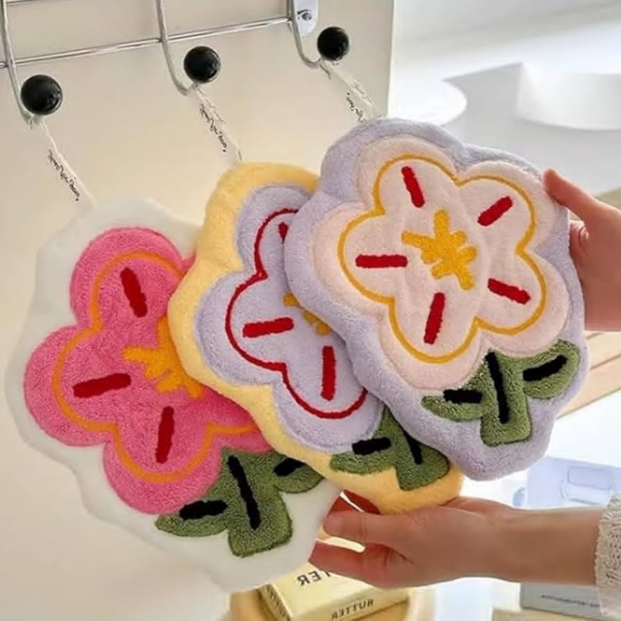 Cute Flower Hand Towel